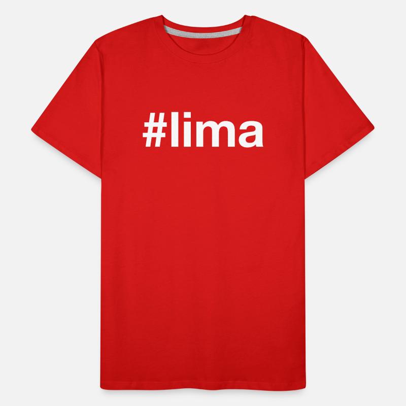 Lima Peru Hashtag Männer Premium Bio T-Shirt