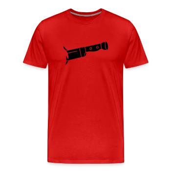 Messer Knife deadly tödlich Tod Halloween Zombie - Männer Premium Bio T-Shirt - Rot - Vorne - Damien (186cm)