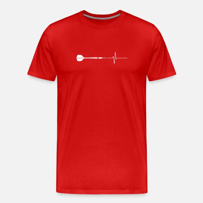 Dart Dartpfeil Dartscheibe - Männer Premium Bio T-Shirt - Rot