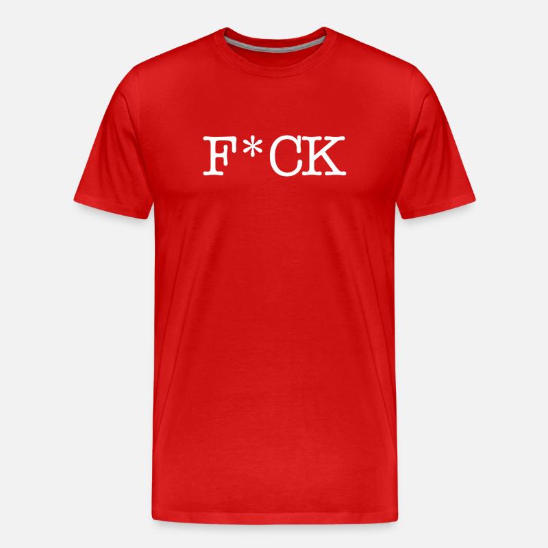 F_CK_White - Männer Premium Bio T-Shirt - Rot