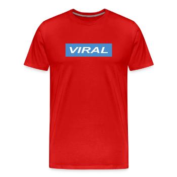 VIRAL - Männer Premium Bio T-Shirt - Rot - Vorne - Damien (186cm)
