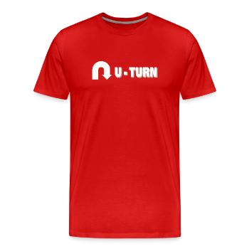 U-TURN - Männer Premium Bio T-Shirt - Rot - Vorne - Damien (186cm)