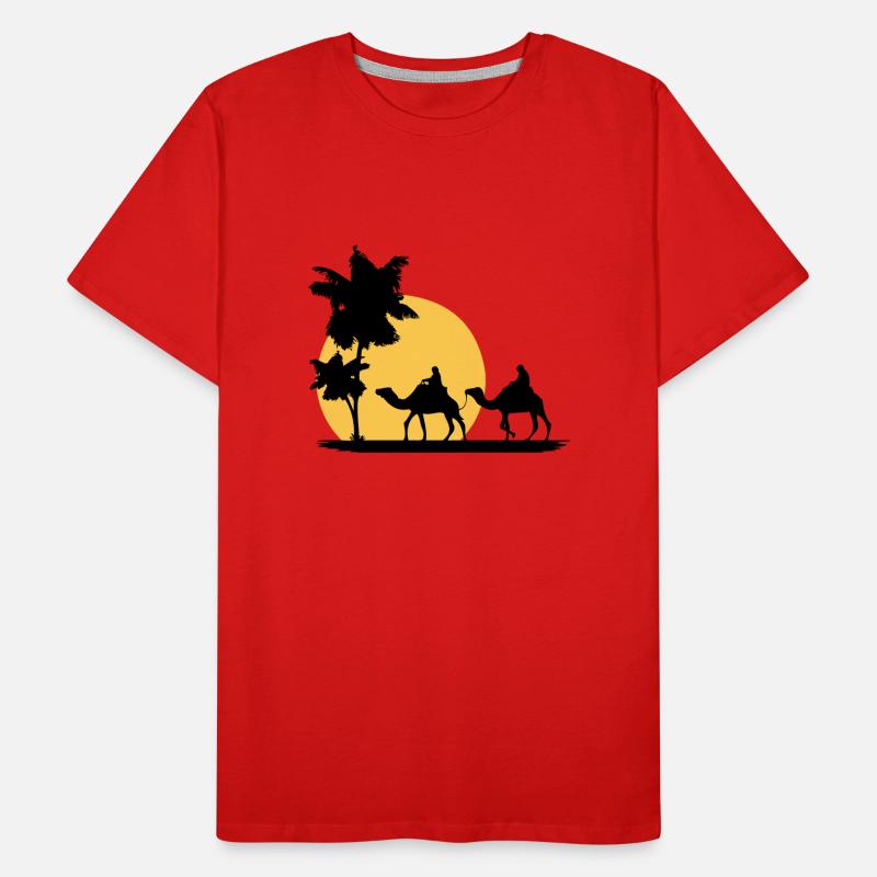 Camel - Kamel - Dromedar - Karawane Männer Premium Bio T-Shirt