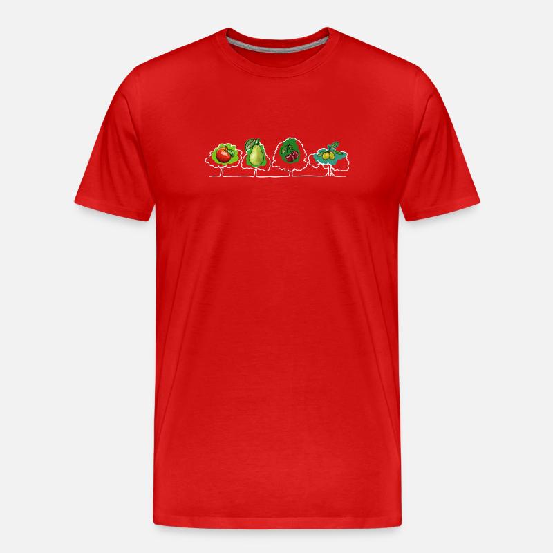 Obst und Früchte - Männer Premium Bio T-Shirt - Rot