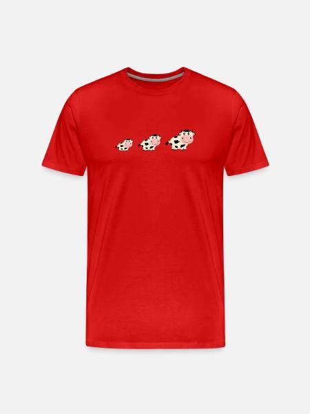 Cow Cows Comic - Men's Premium Organic T-Shirt - red
