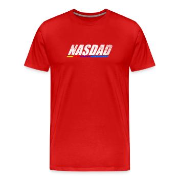 Vape Genre Retro Logo Design Nasdad - Männer Premium Bio T-Shirt - Rot - Vorne - Damien (186cm)