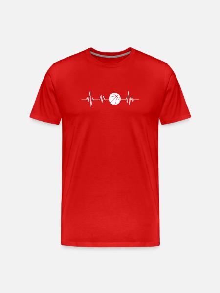 Heartbeat basketball - Men's Premium Organic T-Shirt - red