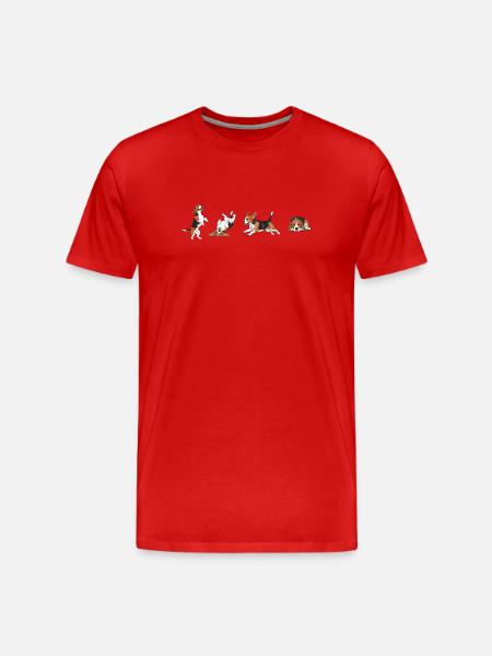 Chiens mignons  - T-shirt bio Premium Homme - rouge