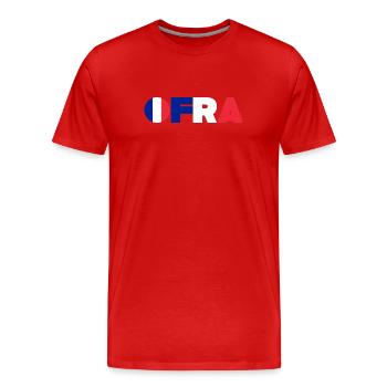 France - Men's Premium Organic T-Shirt - red - Front - Damien (186cm)