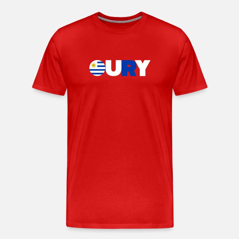 Uruguay - Männer Premium Bio T-Shirt - Rot