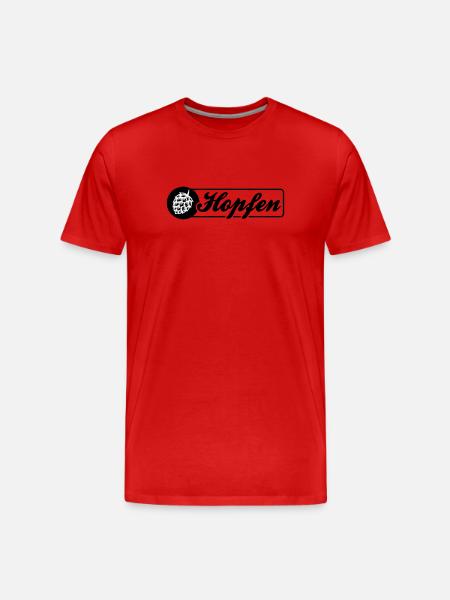 Hops Barley Symbol - Men's Premium Organic T-Shirt - red