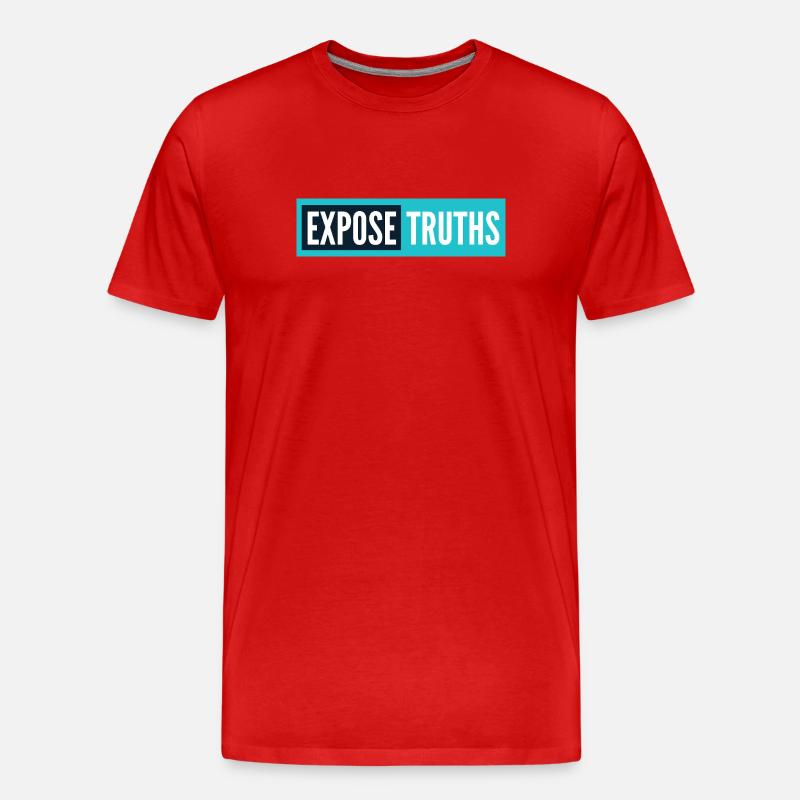 Wahrheiten aufdecken - Männer Premium Bio T-Shirt - Rot