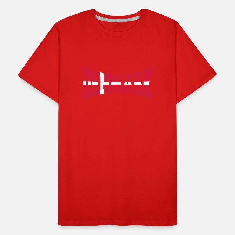 Denmark Danmark Flag Logo Design Men's Premium Organic T-Shirt