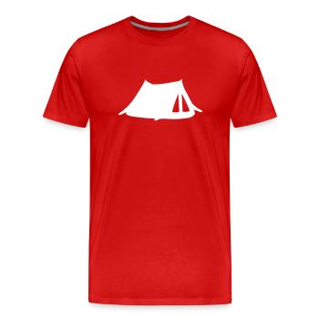 tente - T-shirt bio Premium Homme - rouge - Devant - Damien (186cm)