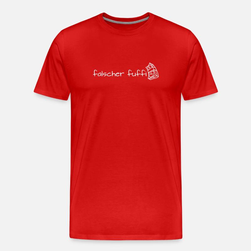 falscher fuffi - Männer Premium Bio T-Shirt - Rot
