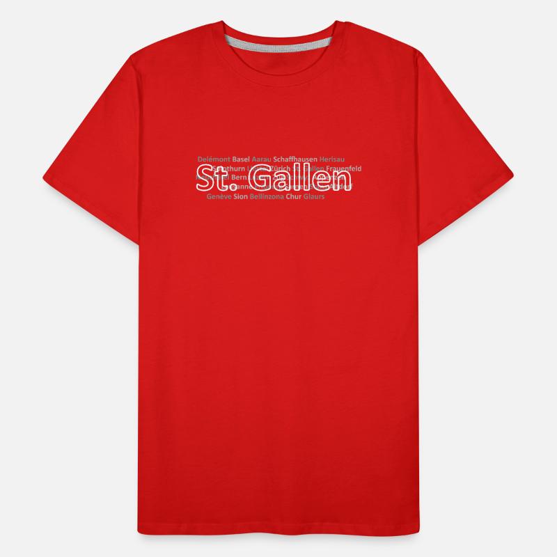 Schweizer Städte St Gallen Männer Premium Bio T-Shirt