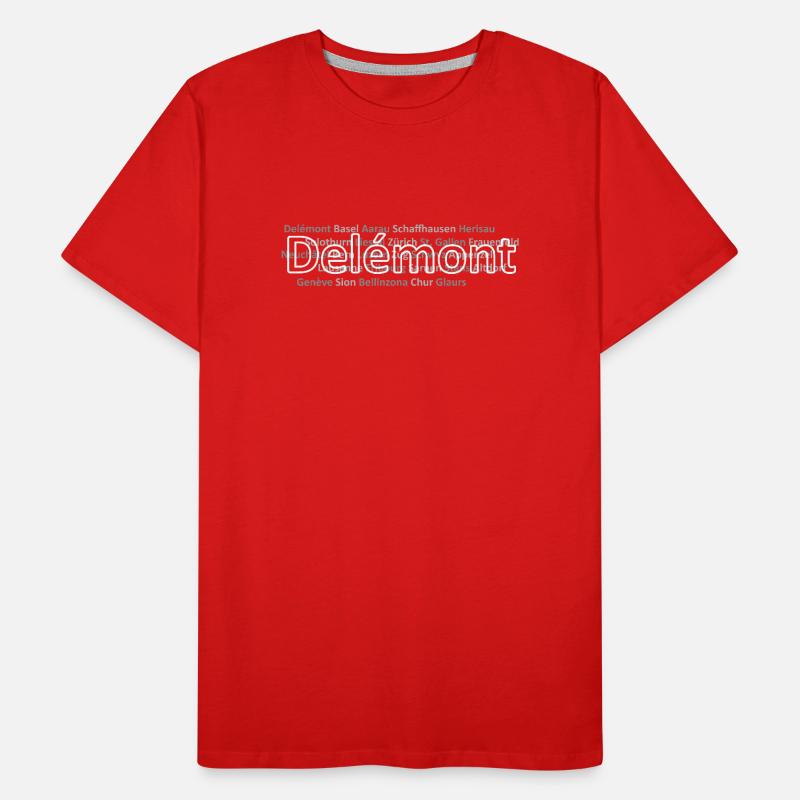 Schweizer Städte Delemont Männer Premium Bio T-Shirt