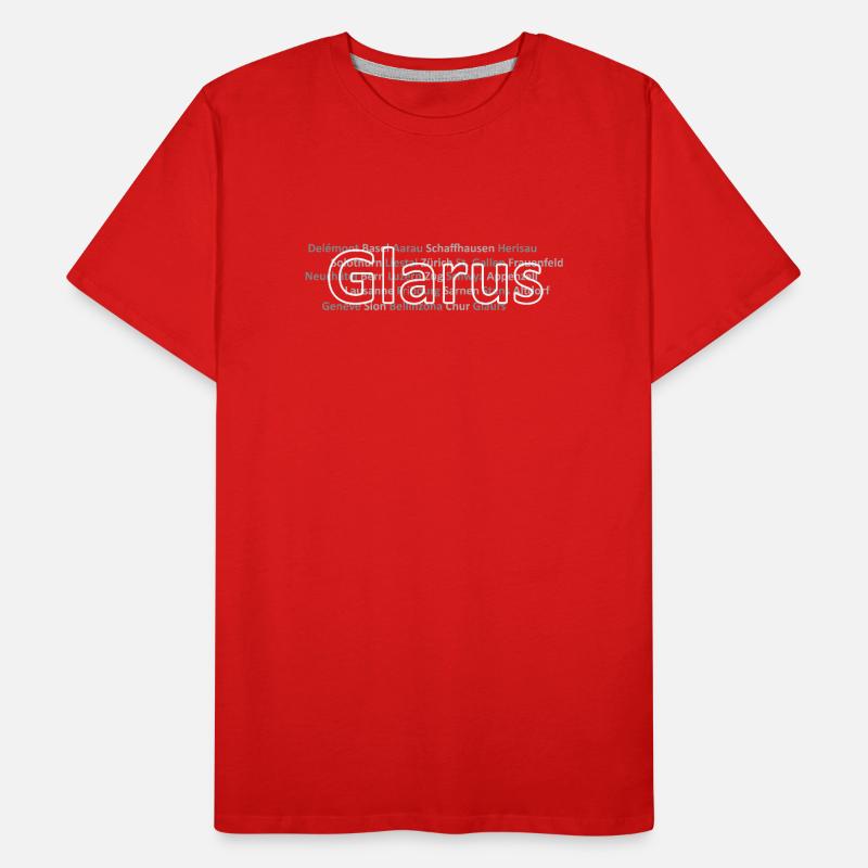 Schweizer Städte Glarus Männer Premium Bio T-Shirt