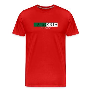 Algérie Mon Origine - T-shirt bio Premium Homme - rouge - Devant - Damien (186cm)