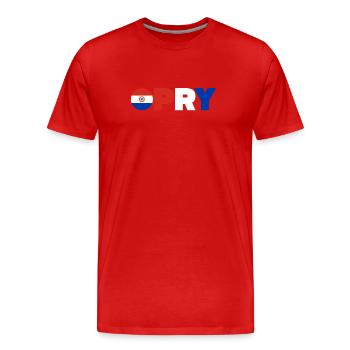 Paraguay - Männer Premium Bio T-Shirt - Rot - Vorne - Damien (186cm)