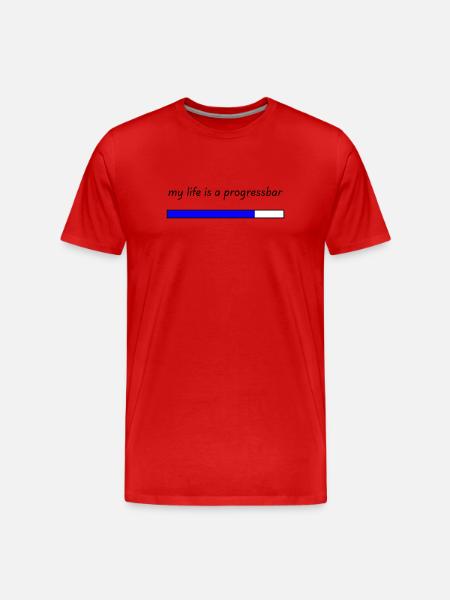 my life is a progressbar - Men's Premium Organic T-Shirt - red