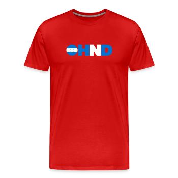 Honduras - Männer Premium Bio T-Shirt - Rot - Vorne - Damien (186cm)