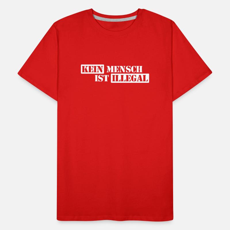 No One Is Illegal - Migration - Illegality Men's Premium Organic T-Shirt