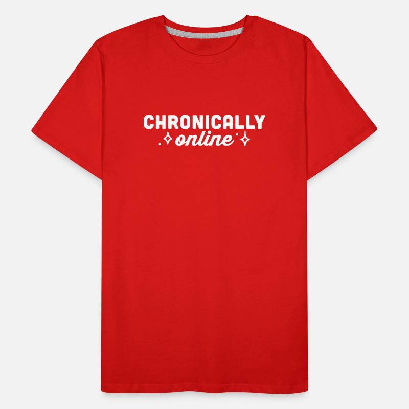 Chronically online funny doomscrolling Men's Premium Organic T-Shirt