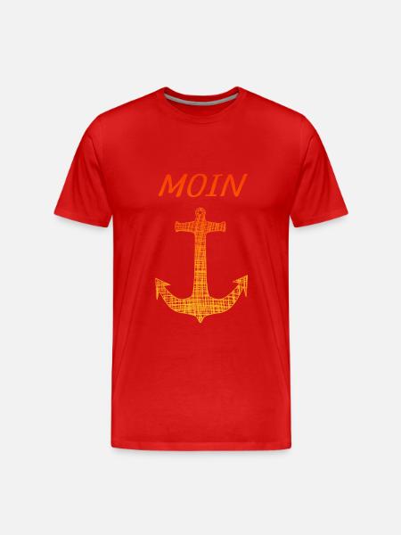 Moin - Männer Premium Bio T-Shirt - Rot