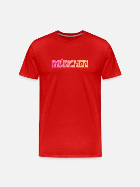 Muenchen_Schriftzug Bavaria - Men's Premium Organic T-Shirt - red