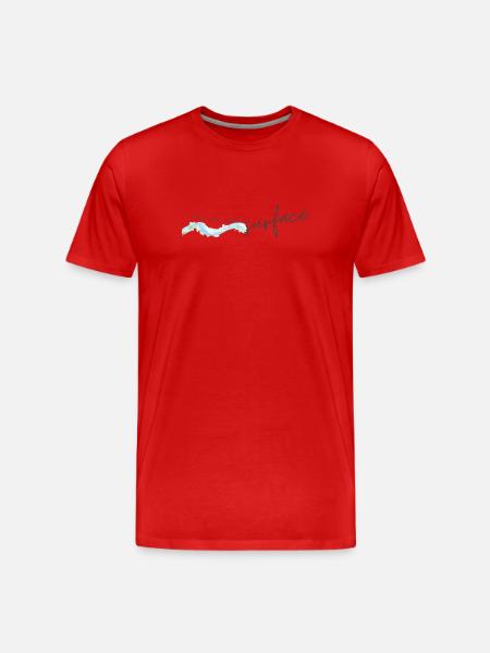 Below The Surface Ocean Inspired T-Shirt - Men's Premium Organic T-Shirt - red