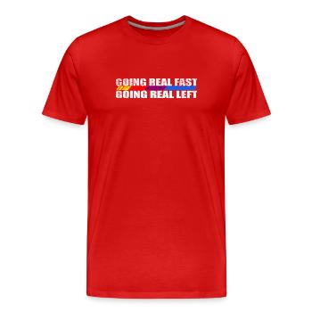 Motif à rayures de course pour les amateurs de vitesse - T-shirt bio Premium Homme - rouge - Devant - Damien (186cm)