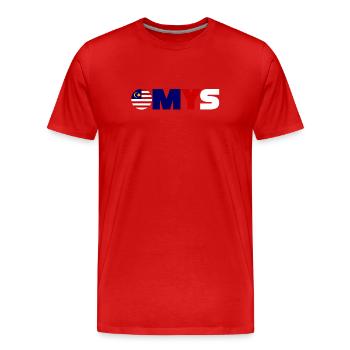 Malaysia - Men's Premium Organic T-Shirt - red - Front - Damien (186cm)