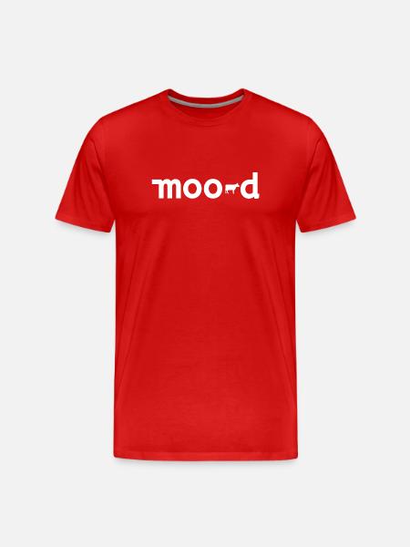Mood Cow Pun Minimal - Men's Premium Organic T-Shirt - red