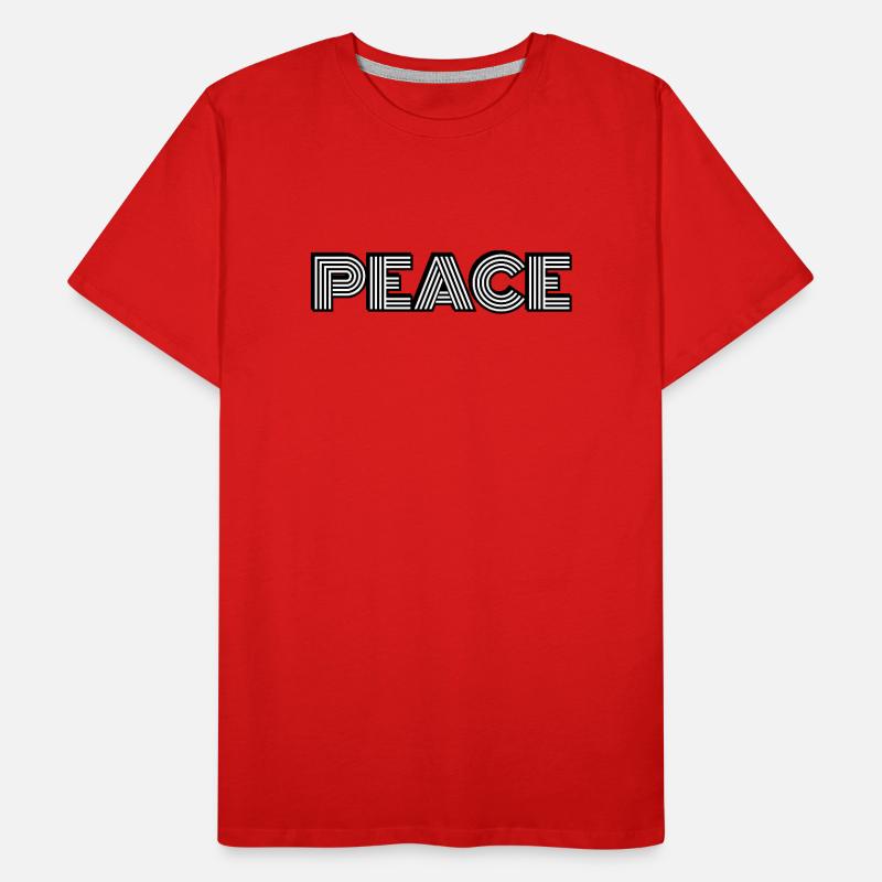 Peace Rétro Bold Typographie T-shirt bio Premium Homme