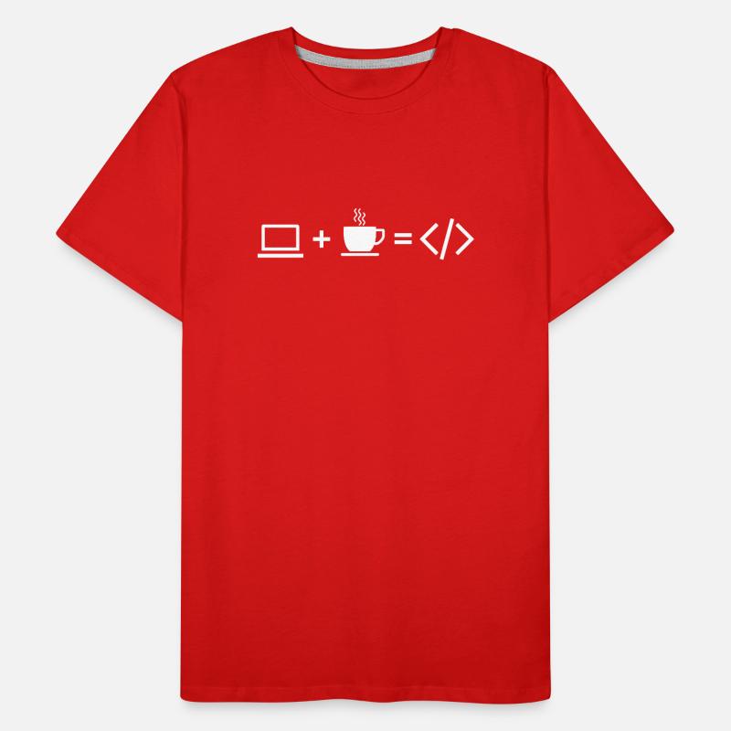 Coffee and Computer Science Men's Premium Organic T-Shirt