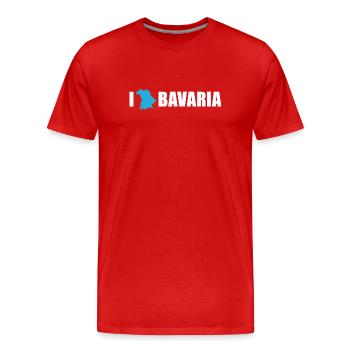 J’adore la Bavière Bayern - T-shirt bio Premium Homme - rouge - Devant - Damien (186cm)