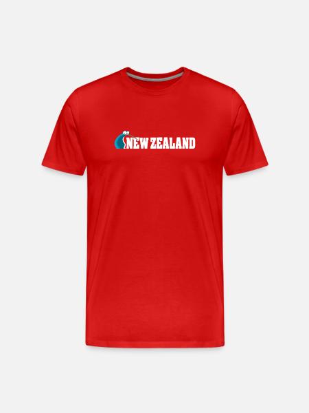 Kiwi-Vogel-Karikatur Neuseeland - Männer Premium Bio T-Shirt - Rot