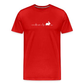 Rabbit Rabbit - Men's Premium Organic T-Shirt - red - Front - Damien (186cm)