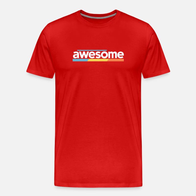 Awesome Typography Design - Men's Premium Organic T-Shirt - red