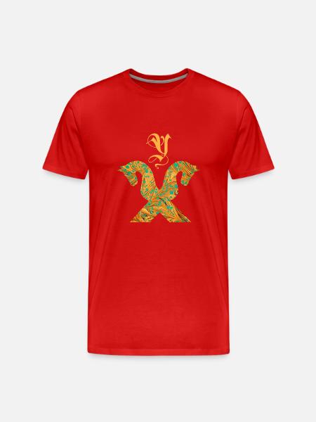 pferdegiebel e 95 y - Männer Premium Bio T-Shirt - Rot