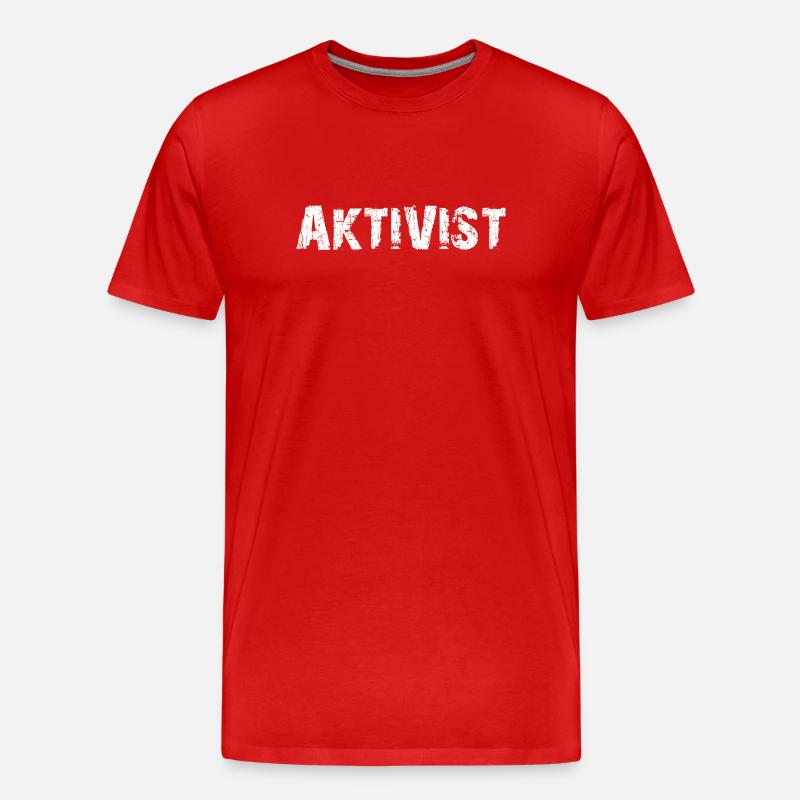 AKTIVIST - Männer Premium Bio T-Shirt - Rot