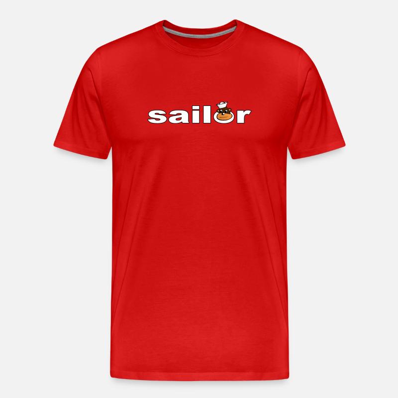 SAILOR - Männer Premium Bio T-Shirt - Rot