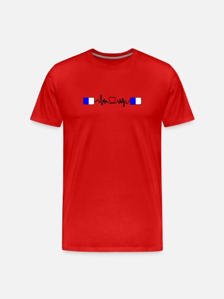 Spa Racing Heartbeat - Men's Premium Organic T-Shirt - red