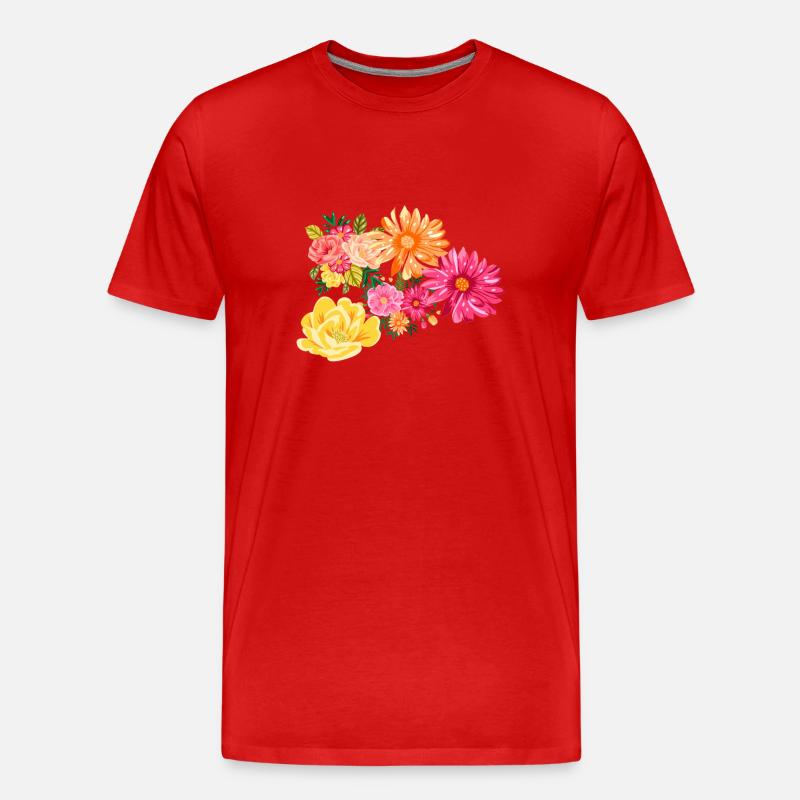 Frühlings - Männer Premium Bio T-Shirt - Rot
