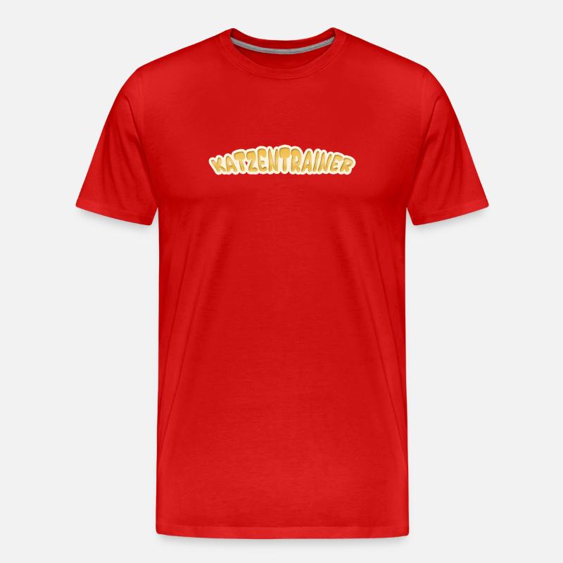 Job Katzentrainer - Männer Premium Bio T-Shirt - Rot