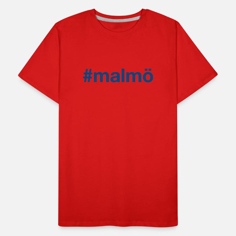 MALMÖ Suède Suède Hashtag T-shirt bio Premium Homme