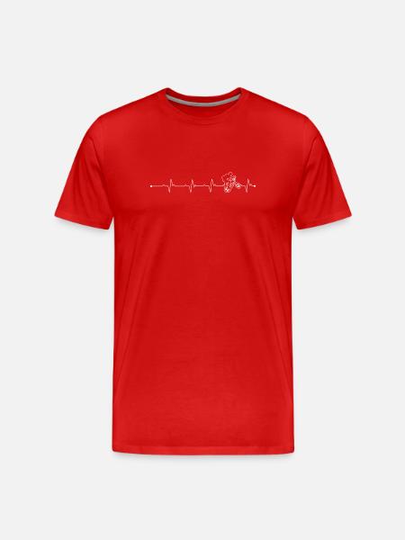 Heartbeat bmx - Men's Premium Organic T-Shirt - red