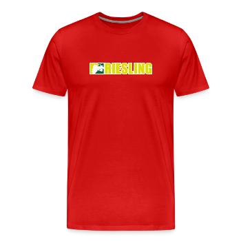 MLW - Team Riesling - Männer Premium Bio T-Shirt - Rot - Vorne - Damien (186cm)