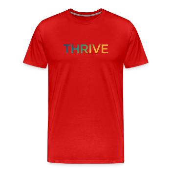 Thrive Gradient Lettering - Men's Premium Organic T-Shirt - red - Front - Damien (186cm)